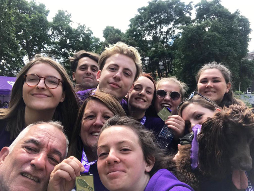 Tracey and her team with their medals